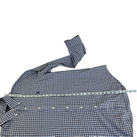 Mens Ralph Lauren Long Sleeve Button Down Shirt Sz L Maroon/Blue Check - Picture 4 of 7